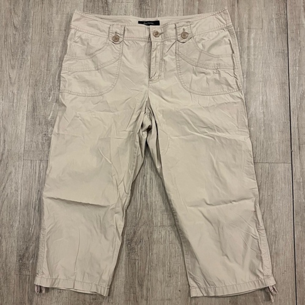 Daisy Fuentes Capris 12 Beige Light Tan 100% Cotton